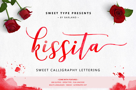 Kissita Script, a Script Font by Barland Design