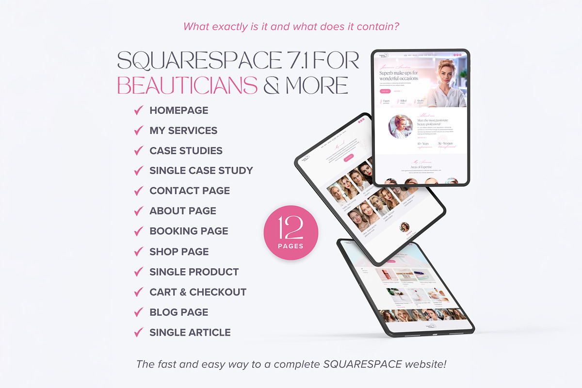 Esthetician Squarespace Template preview 3