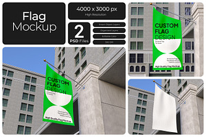 Flag Mockup, an Advertising Mockup by Bartama Graphic