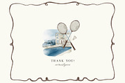 Badminton Vibe Hand Painted Clipart, a Sport Illustration by ArtMaslyana (Thumbnail 7 of 7)