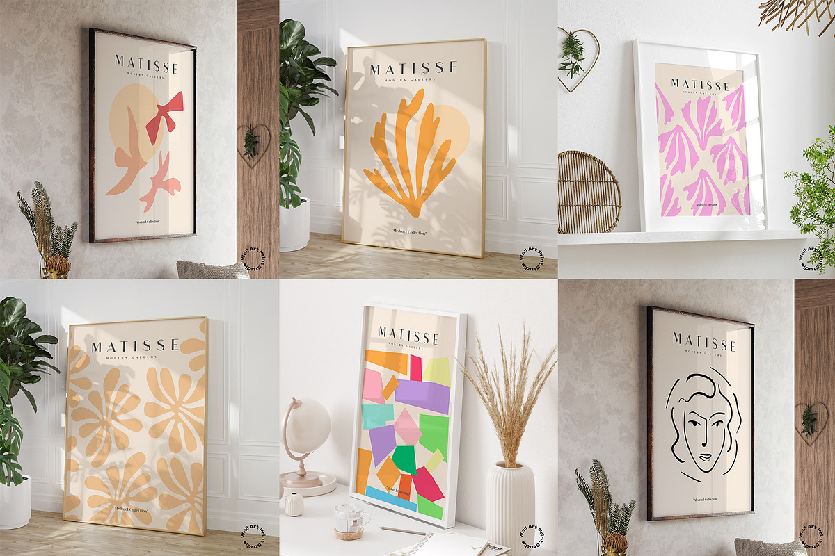 Matisse Modern Gallery 1, a Background Graphic by Wall Art Print Studio (Photo 7 of 13)