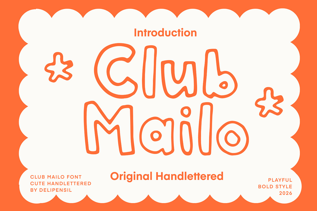 Club Mailo - A Original Handlettered, a Handwritten Font by delipensil (Photo 1 of 7)