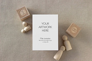 Nursery Themed Greeting Card Mockup, a Household Mockup by OakstoneCreative (Thumbnail 2 of 8)