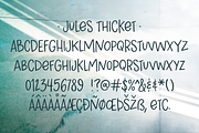 Jules Thicket, a wonky caps font, a Sans Serif Font by Rachel White Art (Thumbnail 3 of 9)