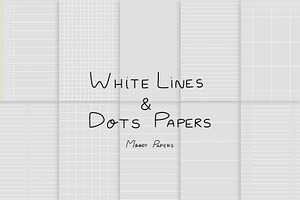White Lines and Dots Paper