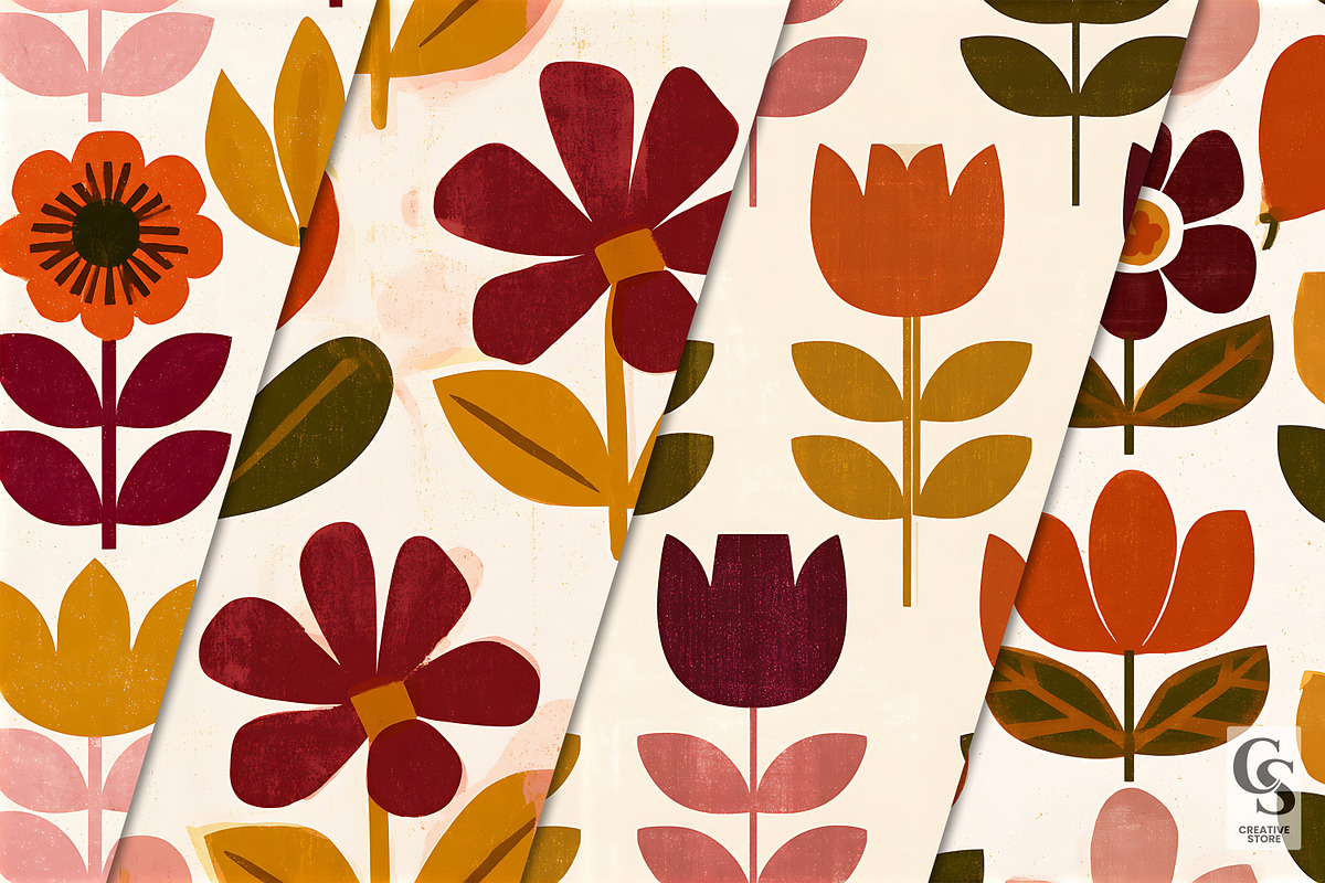 Scandinavian Fall Seamless Pattern, a Pattern Graphic by Creative Store (Photo 2 of 5)