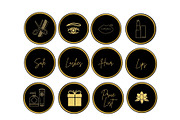 300 Black Gold Instagram Templates,, a Social Media Template by MORION (Thumbnail 3 of 7)