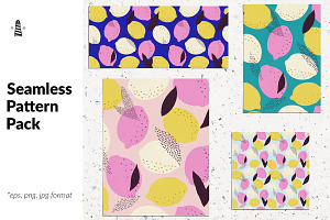 Lemons seamless backgrounds