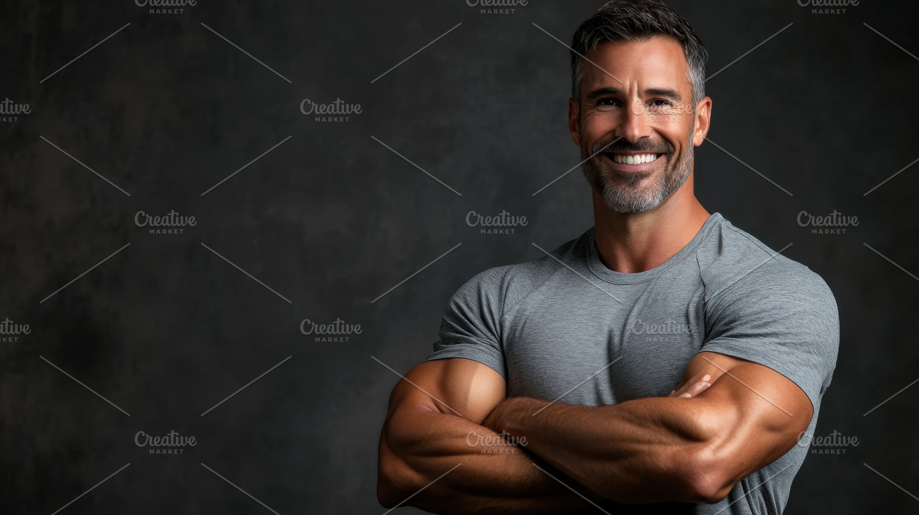 Confident man with crossed arms, a Photo by Beautiful things