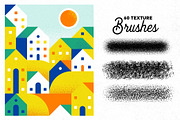 60 Vector Texture Brushes, a Brush Add-On by Skylars Art Supplies (Thumbnail 1 of 8)