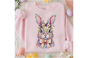 Floral Brushstroke Easter Bunny Png, an Illustration by Designking (Thumbnail 2 of 6)
