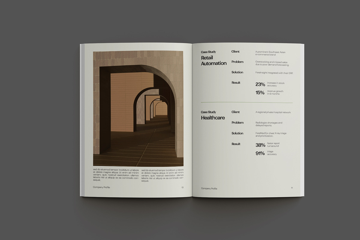 Green Minimal Company Profile preview 7