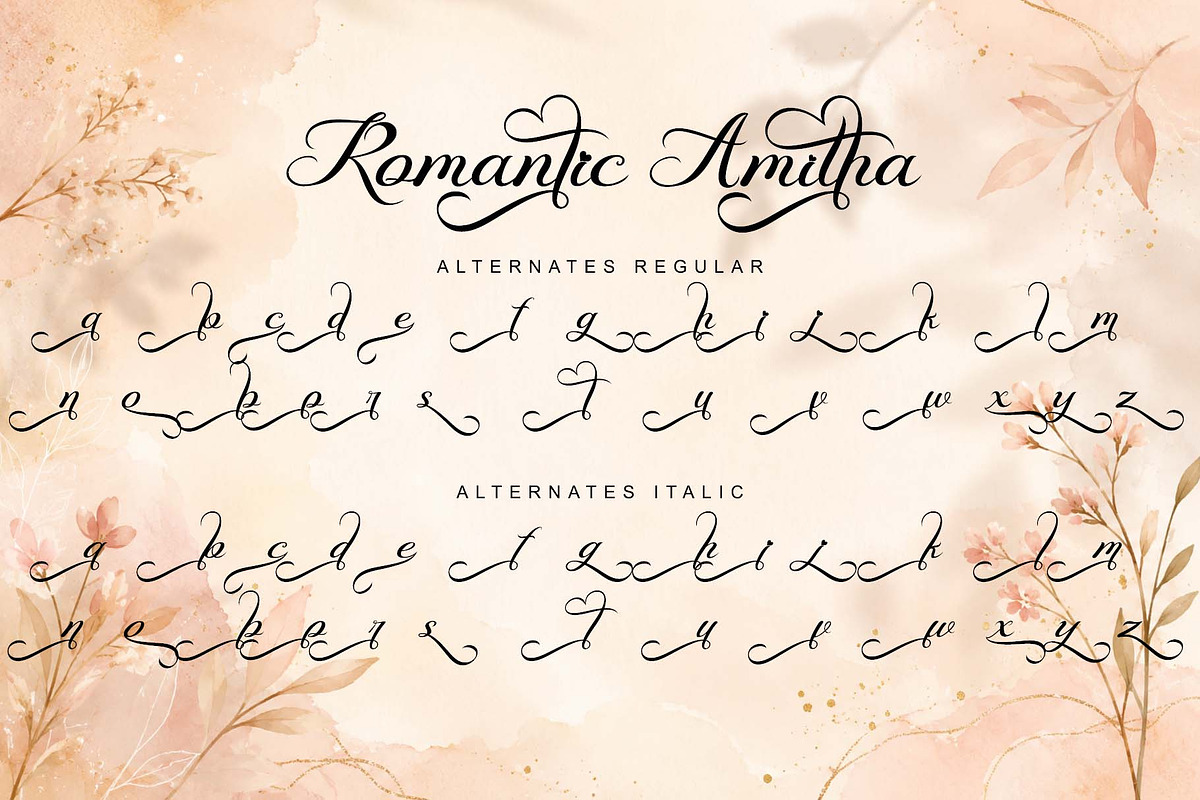 Romantic Amitha, a Handwritten Font by Yoga Letter (Photo 10 of 11)