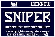 Sniper font, a Font by weknow (Thumbnail 1 of 5)