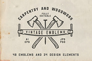 Vintage Carpentry Emblems part 3, a Branding & Logo Template by AkimD (Thumbnail 1 of 7)