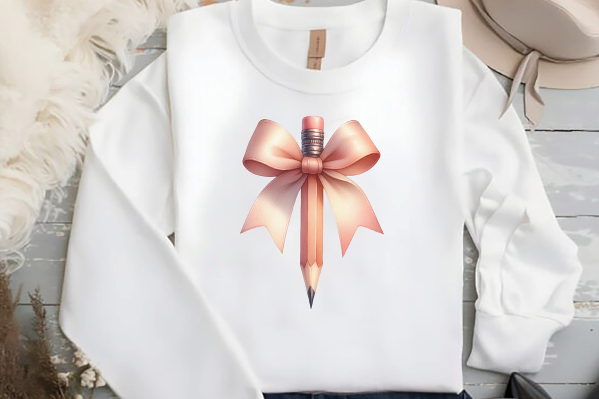 Pencil with Bow Back to School, an Illustration by DreamCafeArt (Photo 2 of 5)