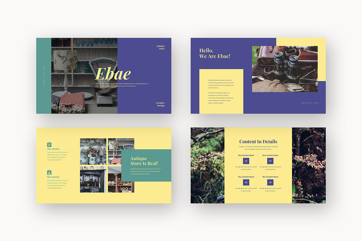 Ebae : Vintage Shop Keynote, a Presentation Template by Punkl Camp (Photo 2 of 16)