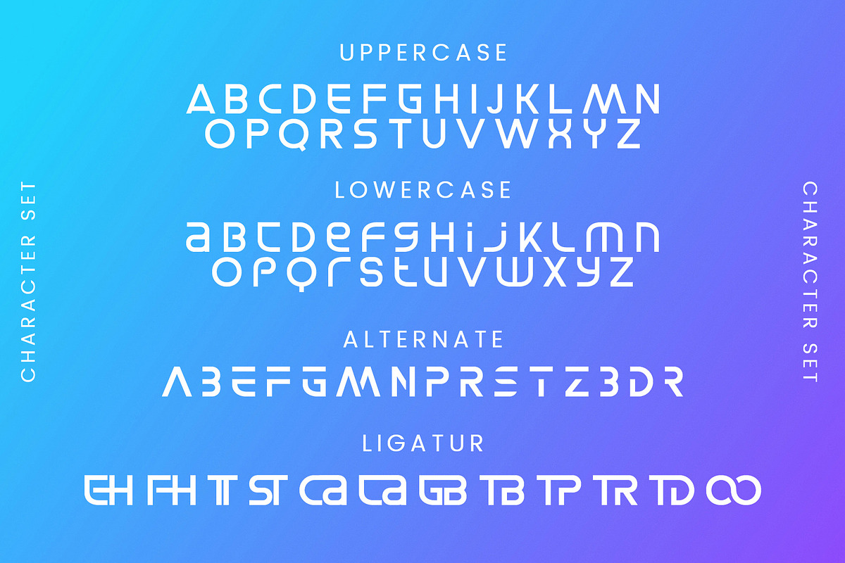 Simoor Modern Futuristik Font, a Sans Serif Font by AnnofaType (Photo 8 of 10)