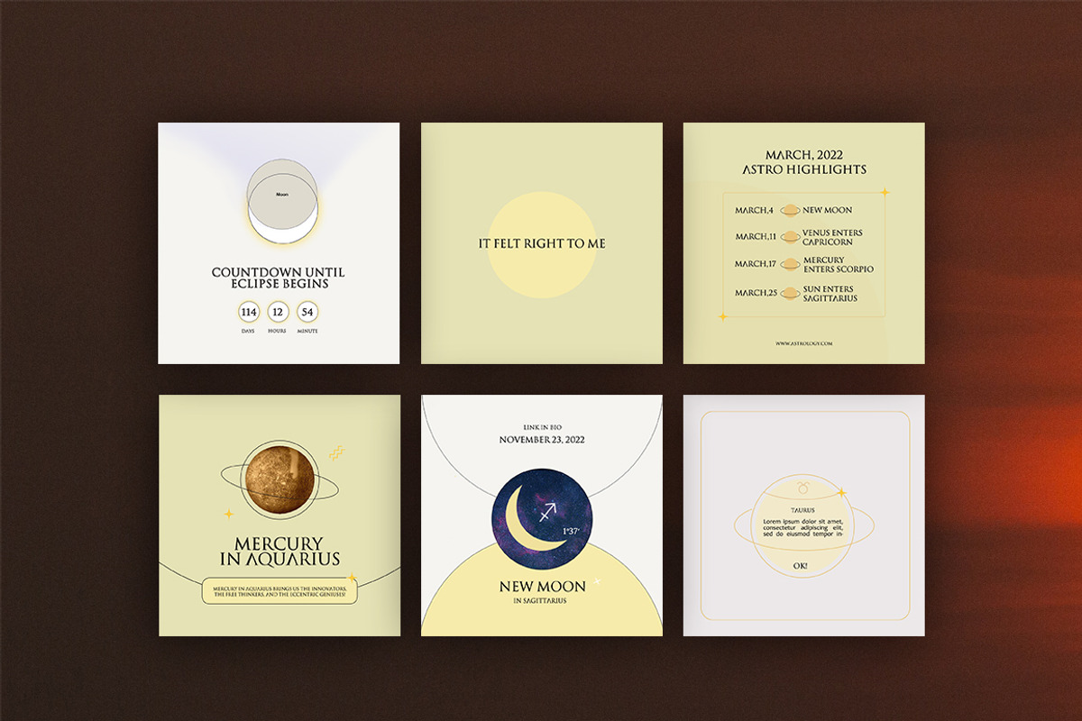 Astrology Social Media Pack PS, a Social Media Template by goodesign (Photo 9 of 11)