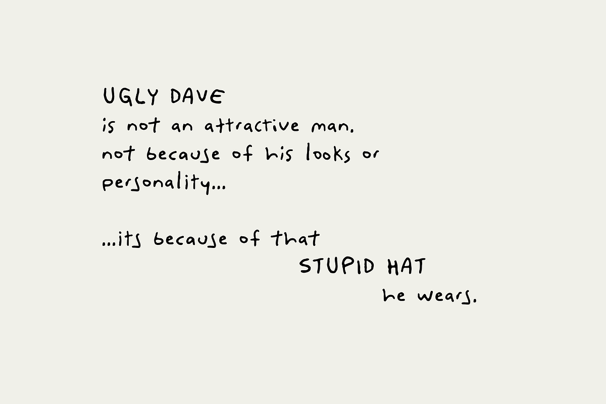 Ugly Dave Bad Handwriting Font, a Sans Serif Font by TYPEHEIST (Photo 2 of 12)