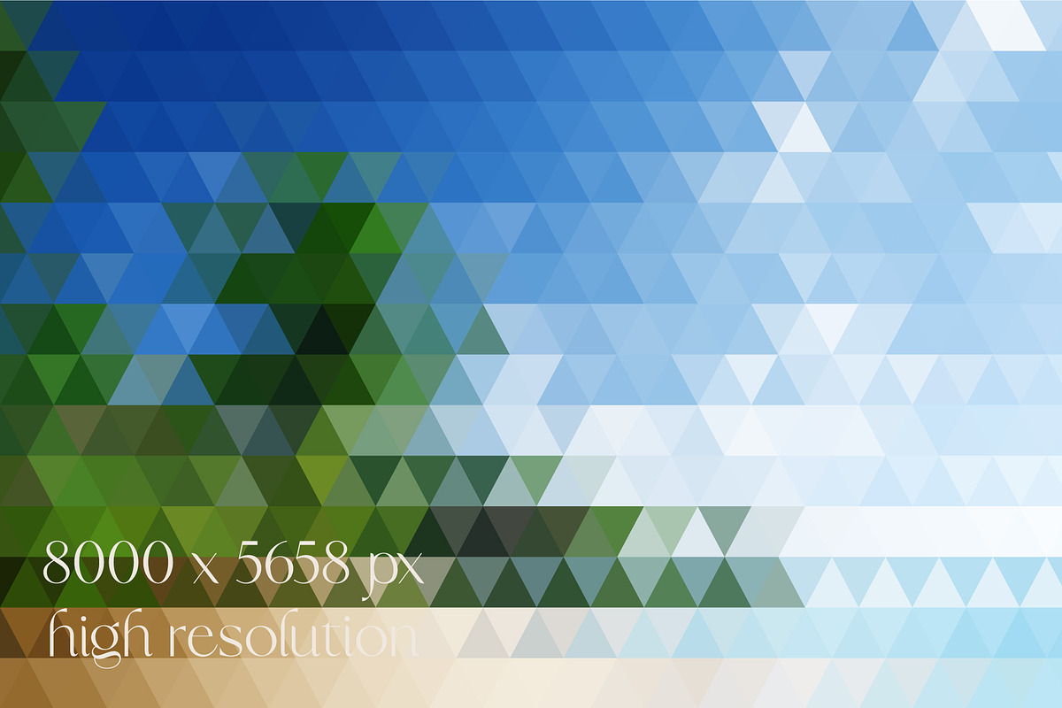 Beach background geometric set preview 4