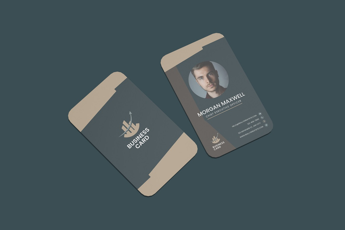 Vertical Business Card Mockup, an Advertising Mockup by YurnalisPerix (Photo 4 of 5)