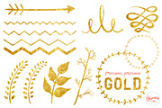 19 Gold Textured Elements, an Object Graphic by Fathima's Studio (Thumbnail 1 of 3)