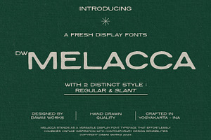 Melacca, a Font by Dawaii Goods