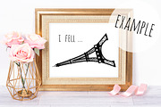 Gold Frame Mockup Landscape, a Print Template by Pixomize (Thumbnail 2 of 2)