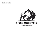 Bison Silhouette Logo Template, a Branding & Logo Template by EndR_ID (Thumbnail 1 of 3)