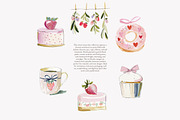 strawberry watercolor clipart set, a Decorative Illustration by Patishop Art (Thumbnail 4 of 8)
