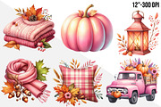 Pink Autumn Sublimation Clipart, a Graphic by CitraGraphics (Thumbnail 2 of 4)