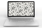 4 Seamless Flowers Dandelion Vintage, a Pattern Graphic by Vintage (Thumbnail 11 of 11)