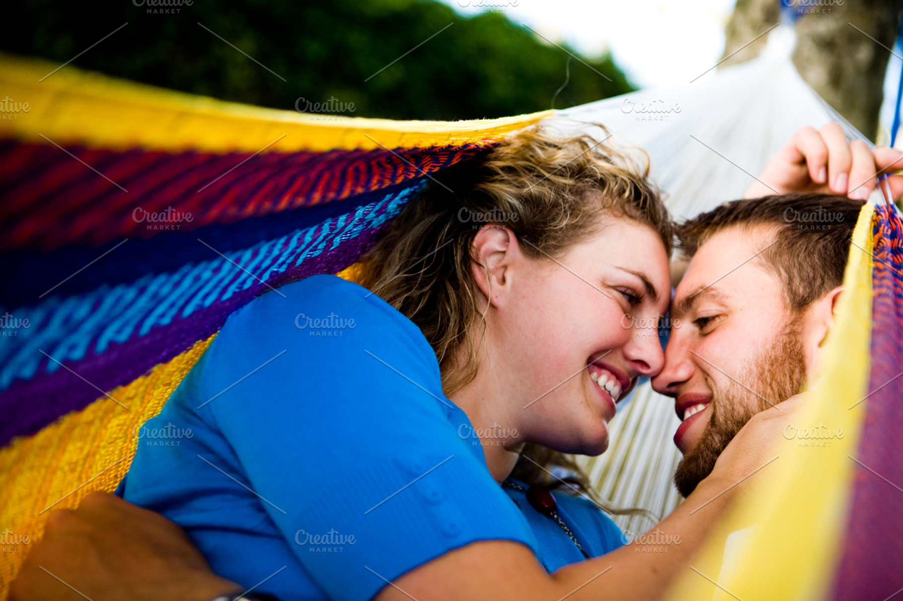 Engagement Couple in Hammock