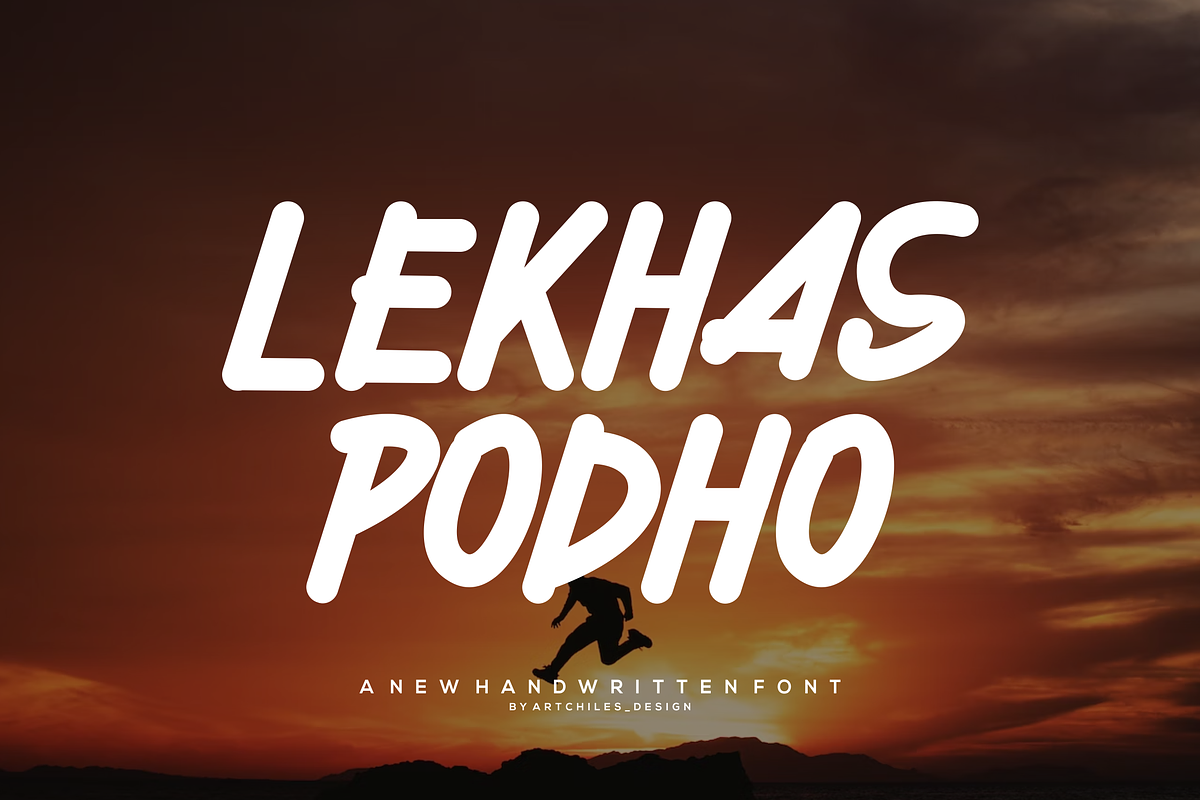Lekhas Podho - Font, a Handwritten Font by artchiles_design (Photo 1 of 5)