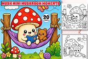 Mush Mini Mushroom Moments Coloring, an Education Illustration by Design Zone (Thumbnail 1 of 7)