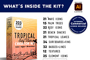 TROPICAL SURF VIBES - Creator Kit, an Icon by Walking_Designs (Thumbnail 6 of 19)