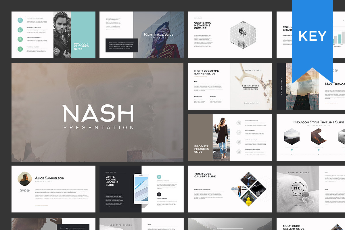 Nash Keynote Presentation Template, a Presentation Template by Goashape Studio (Photo 2 of 7)