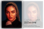Candle Light Oil Painting, an Action Add-On by DesignCave (Thumbnail 1 of 5)