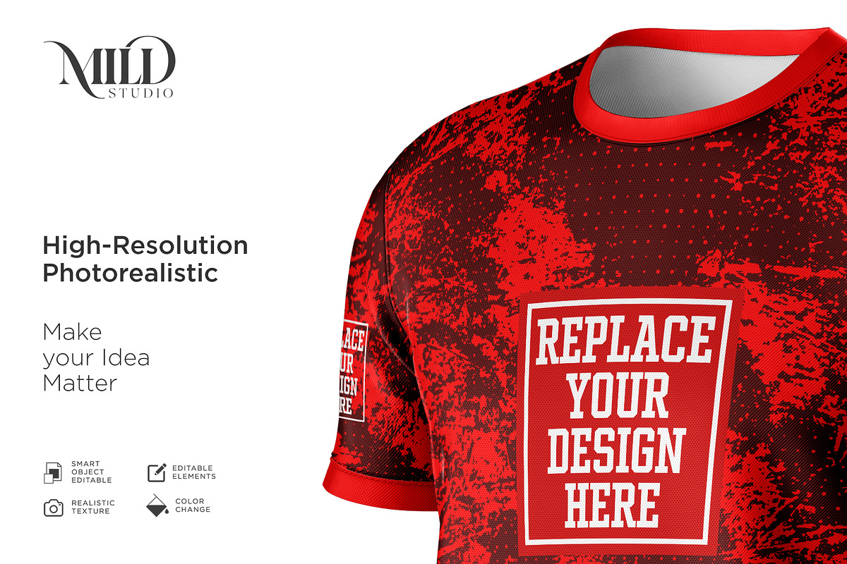 Short Sleeve Jersey Set Mockup, a Shirt Mockup by Mildstudio (Photo 7 of 9)