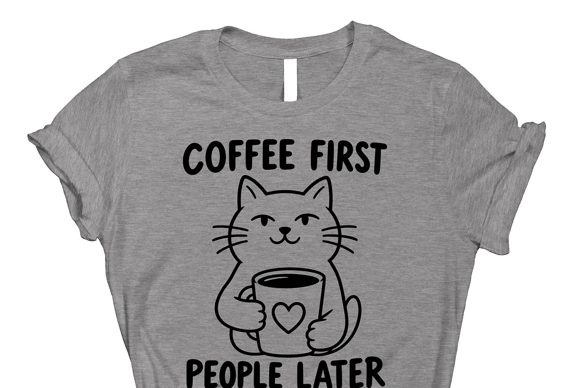 Coffee First People Later C Cat PNG, an Object Graphic by Star Graphic Design (Photo 3 of 10)