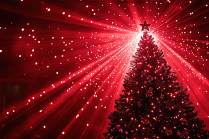 Magical Christmas tree adorned with, a Photo by Iftikhar Alam