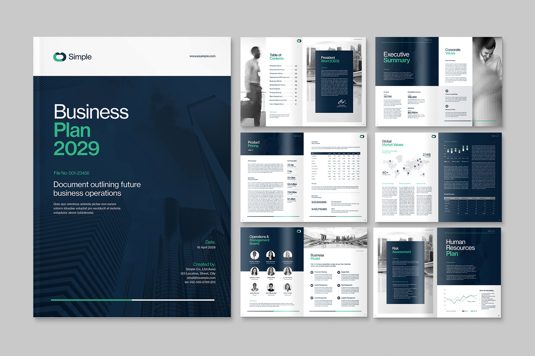 Business Plan Template, a Brochure Template by BrandPacks