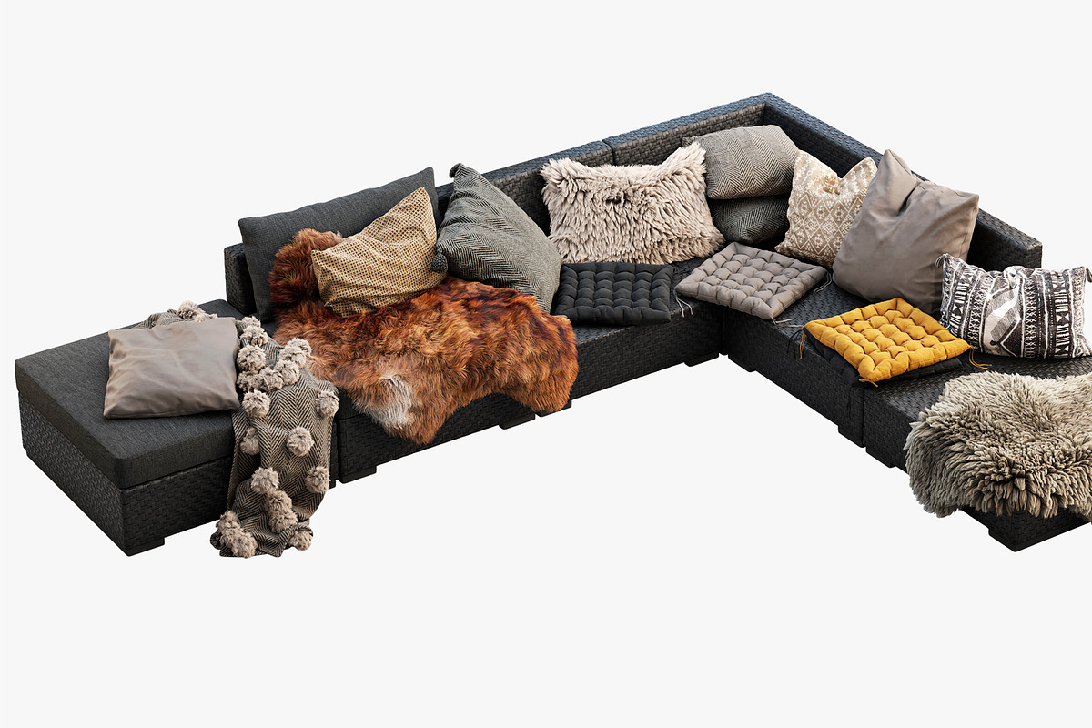 Brown Jordan 4M outdoor wicker sofa, a Furniture 3D Model by 3dmitruk (Photo 5 of 27)