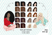 Santa Mail Girls Cliparts, a Person Illustration by GlamArtZhanna (Thumbnail 3 of 4)