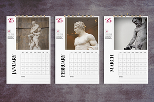 Art Gallery Wall Calendar 2025