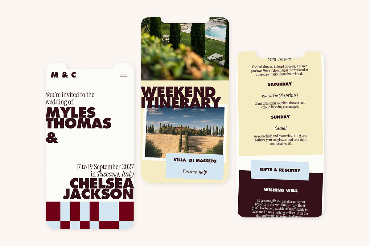 Masseto — Tuscan Wedding Site, a Squarespace Template by WebInAWeek (Photo 4 of 6)