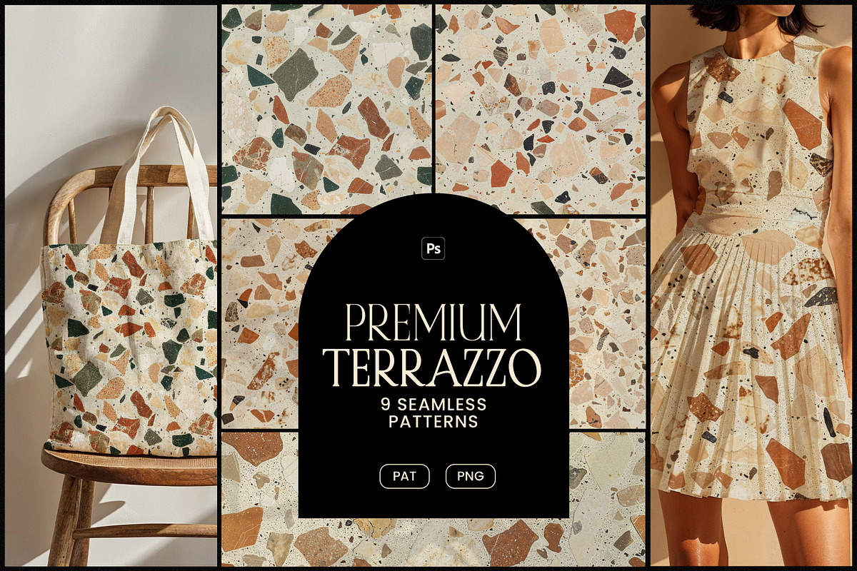Terrazzo Elegant Seamless Patterns, a Pattern Graphic by AndrewPixel (Photo 1 of 10)