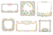 Watercolor Easter Frame Clipart Bund, an Illustration by GatewayDesign (Thumbnail 2 of 4)