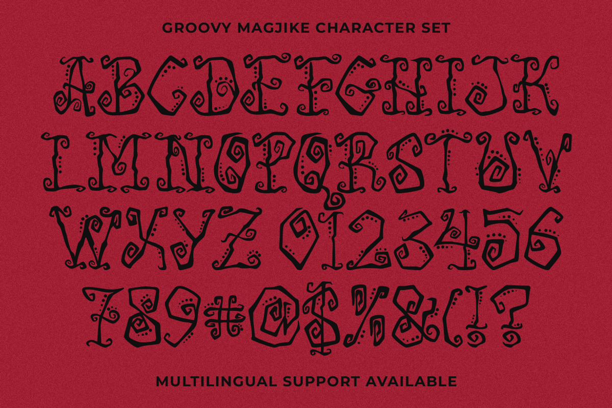 GF Magjike - Swirly Display Font, a Handwritten Font by GroovyFontCo (Photo 7 of 7)